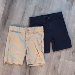 Kids Navy and Tan Shorts Set